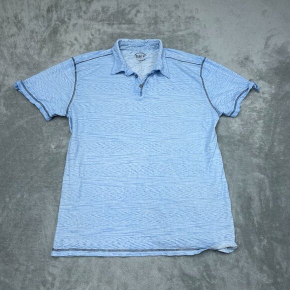 BKE Mens Athletic Fit Polo Shirt XL Blue Short Sleeve Cotton a0500 - Picture 1 of 7